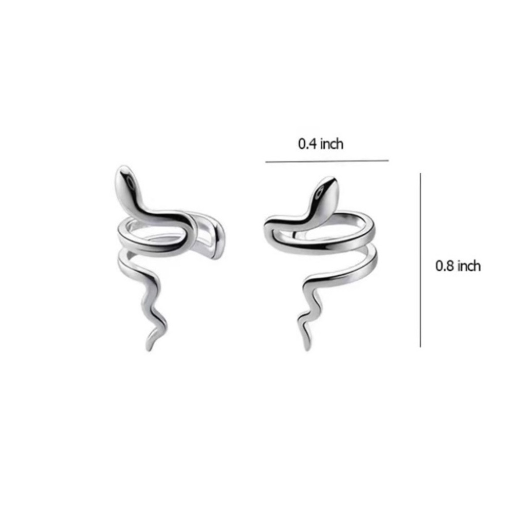 Silver Snake Ear Cuff | No Piercing Required | New - Picture 2 of 2